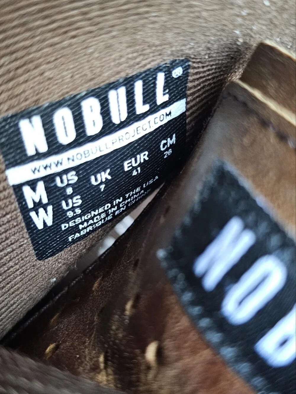 Nobull Brown Perforated Leather Men’s Trainer